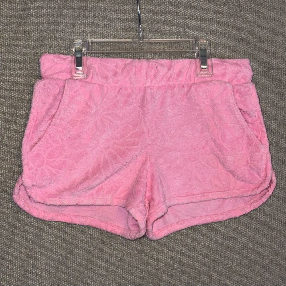 Old Navy size medium 8 Pink terry cloth Floral Shorts